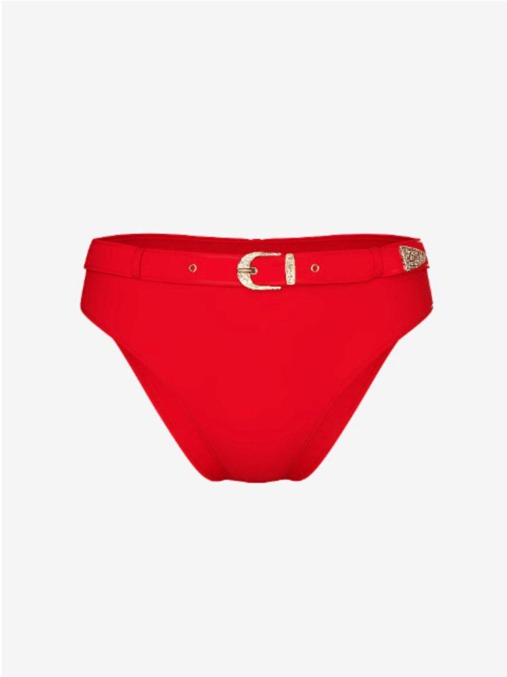 Victoria's Secret PINK SWIM High-Rise Buckle Cheeky Bikini Bottom, Red, S